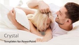  Presentation with diversity students friends happiness concept - Audience pleasing presentation consisting of people family bedtime and happiness concept - happy couple having fun in bed at home backdrop and a lemonade colored foreground