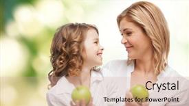  Presentation with family healthy eating - Amazing slides having people family healthy eating backdrop and a soft green colored foreground