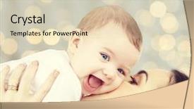  Presentation with family children - Amazing presentation theme having people family motherhood and children backdrop and a soft green colored foreground