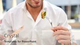  Presentation with food - Slide set having people-food-and-leisure-concept background and a lemonade colored foreground