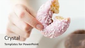  Presentation with junk food - PPT theme enhanced with people food junk-food background and a lemonade colored foreground