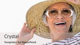  Presentation with woman in maze - Colorful PPT layouts enhanced with people free - woman with hat backdrop and a  colored foreground