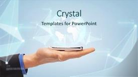  Presentation with people mobile technology - PPT layouts featuring people future technology science background and a sky blue colored foreground