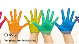  Presentation with rainbow pride - Theme with people gay pride creativity background and a yellow colored foreground