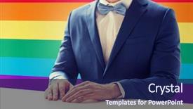  Presentation with gay rainbow flag - PPT layouts featuring people gay wedding and same background and a  colored foreground