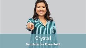  Presentation with choice - Presentation consisting of people-gesture-and-choice-concept background and a teal colored foreground