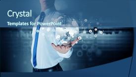  Presentation with global - Cool new PPT theme with people global - our innnovative technologies for your backdrop and a ocean colored foreground