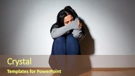  Presentation with grief - Colorful presentation enhanced with people grief and domestic violence backdrop and a tawny brown colored foreground