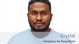  Presentation with african beauty - Presentation theme enhanced with people-grooming-and-beauty-concept background and a sky blue colored foreground