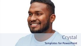  Presentation with african beauty - Colorful presentation theme enhanced with people-grooming-and-beauty-concept backdrop and a sky blue colored foreground