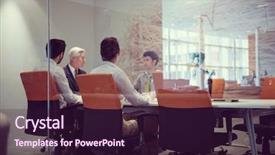  Presentation with group of people praying to god - Slide deck with people group brainstorming on meeting background and a wine colored foreground