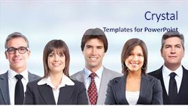  Presentation with courier business finance analysis - Presentation with people group finance and accounting background and a  colored foreground