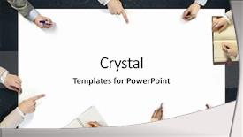  Presentation with top view of candles - Slide deck enhanced with hands drawing business teamwork strategy background and a white colored foreground