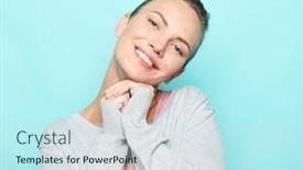  Presentation with facial - PPT theme enhanced with people-happiness-and-facial-expressions background and a sky blue colored foreground