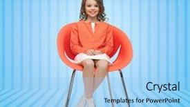  Presentation with happiness - Colorful slide deck enhanced with people happiness childhood and furniture backdrop and a light blue colored foreground