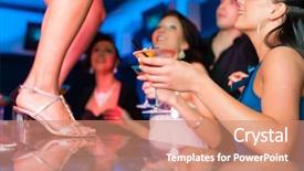  Presentation with club - Colorful theme enhanced with having a party in club backdrop and a  colored foreground