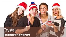  Presentation with group of people praying to god - Beautiful theme featuring people having fun with christmas backdrop and a  colored foreground