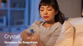  Presentation with health - PPT theme consisting of people-health-and-bedtime-concept background and a coral colored foreground