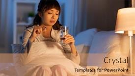  Presentation with stressed - Amazing theme having people-health-and-bedtime-concept backdrop and a coral colored foreground