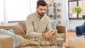  Presentation with temperature - Beautiful PPT theme featuring people-health-and-fever-concept backdrop and a coral colored foreground