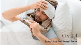  Presentation with fever - Presentation enhanced with people-health-and-fever-concept background and a coral colored foreground