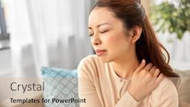  Presentation with tired - Audience pleasing PPT theme consisting of people-health-and-problem-concept backdrop and a lemonade colored foreground