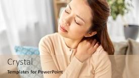  Presentation with health - Amazing theme having people-health-and-problem-concept backdrop and a coral colored foreground