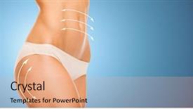  Presentation with slim body - Presentation design with people health body care background and a coral colored foreground