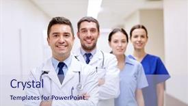  Presentation with maternal health care - Beautiful presentation theme featuring people health care and medic backdrop and a sky blue colored foreground