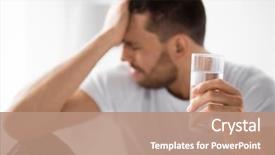  Presentation with hydration - Audience pleasing PPT layouts consisting of people health and hydration concept backdrop and a coral colored foreground