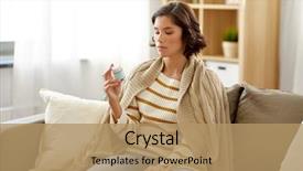  Presentation with health drug - PPT theme consisting of people health and medicine concept background and a coral colored foreground