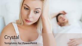  Presentation with anxiety disorder - PPT theme having people health sleep disorder concept background and a coral colored foreground