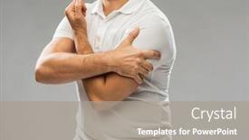  Presentation with healthcare - Amazing PPT theme having people-healthcare-and-problem-concept backdrop and a gray colored foreground