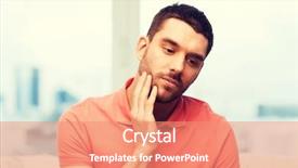  Presentation with dentistry - Beautiful slides featuring people healthcare dentistry and problem concept - unhappy man suffering toothache at home backdrop and a coral colored foreground