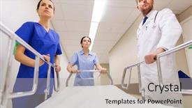  Presentation with reanimation - Beautiful theme featuring people healthcare reanimation and medicine backdrop and a mint green colored foreground