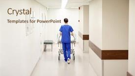  Presentation with emergency medicine - Presentation design enhanced with people healthcare reanimation and medicine background and a lemonade colored foreground