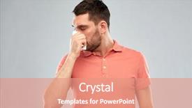  Presentation with allergy - Audience pleasing theme consisting of people healthcare rhinitis cold backdrop and a coral colored foreground