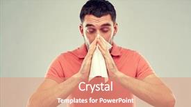  Presentation with allergy - Slide deck having people healthcare rhinitis cold background and a coral colored foreground