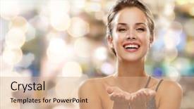  Presentation with light and globe people - Audience pleasing presentation design consisting of left hand presses the keys of the printing calculator the right hand takes out a paper check backdrop and a white colored foreground.