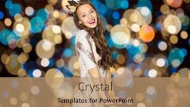  Presentation with party lights - Amazing PPT layouts having teen girl in party backdrop and a coral colored foreground