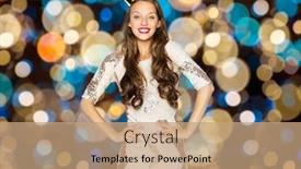  Presentation with party lights - Audience pleasing theme consisting of teen girl in party backdrop and a coral colored foreground