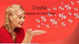  Presentation with percentage - Cool new PPT layouts with people holidays sale shopping backdrop and a  colored foreground