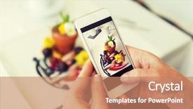  Presentation with food technology - PPT theme enhanced with people holidays technology food background and a coral colored foreground