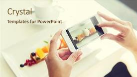  Presentation with food technology - Presentation theme consisting of people holidays technology food background and a cream colored foreground