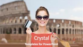  Presentation with tourism - Slides enhanced with people holidays tourism travel background and a coral colored foreground