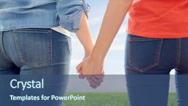  Presentation with sex - Audience pleasing PPT theme consisting of people homosexuality same-sex marriage gay and love concept - close up of happy lesbian couple holding hands over blue sky and grass background backdrop and a ocean colored foreground
