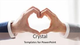  Presentation with marriage - Slide set having people homosexuality same-sex marriage background and a coral colored foreground