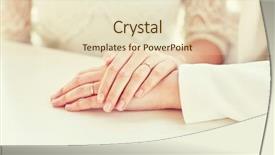  Presentation with married couple - Cool new PPT theme with people homosexuality same-sex marriage backdrop and a soft green colored foreground