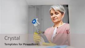  Presentation with housekeeping - PPT layouts featuring people-housework-and-housekeeping-concept background and a light gray colored foreground