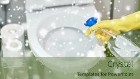  Presentation with housekeeping - Audience pleasing slide deck consisting of people-housework-and-housekeeping-concept backdrop and a seafoam green colored foreground